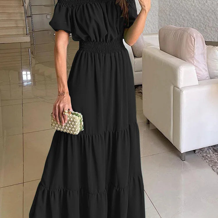 FLONIFY Solid Color Puff Short Sleeve