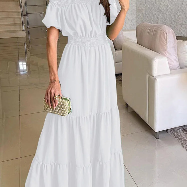 FLONIFY Solid Color Puff Short Sleeve