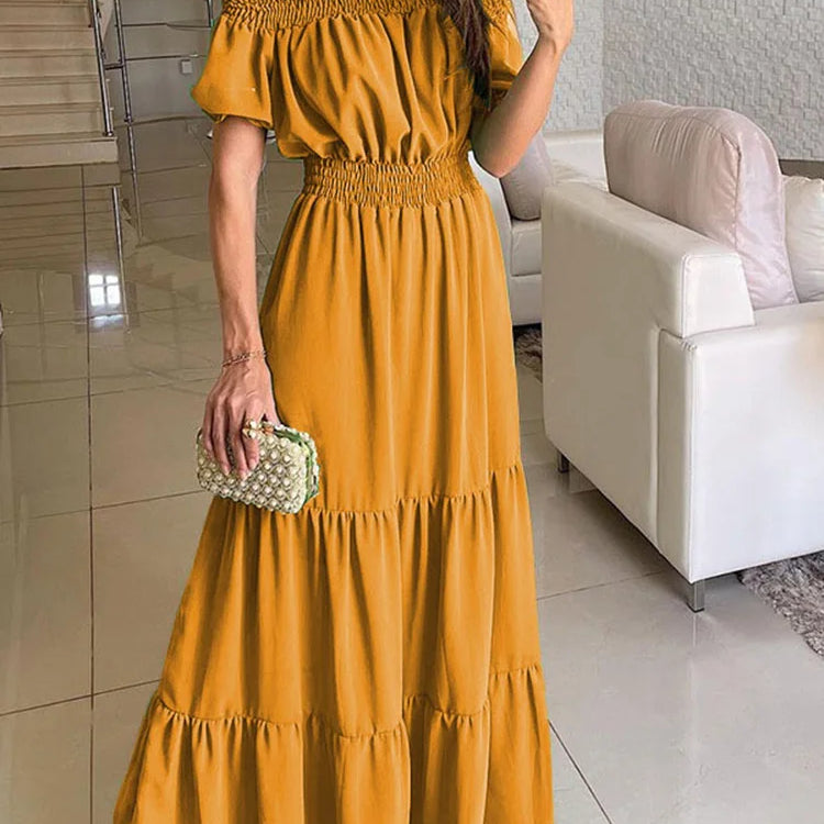 FLONIFY Solid Color Puff Short Sleeve