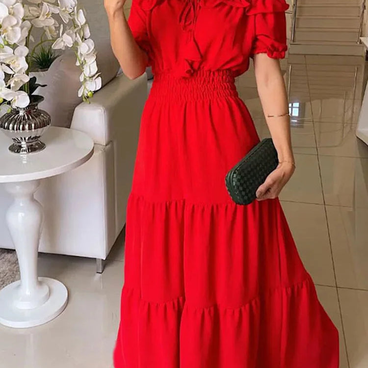 FLONIFY Solid Color Puff Short Sleeve