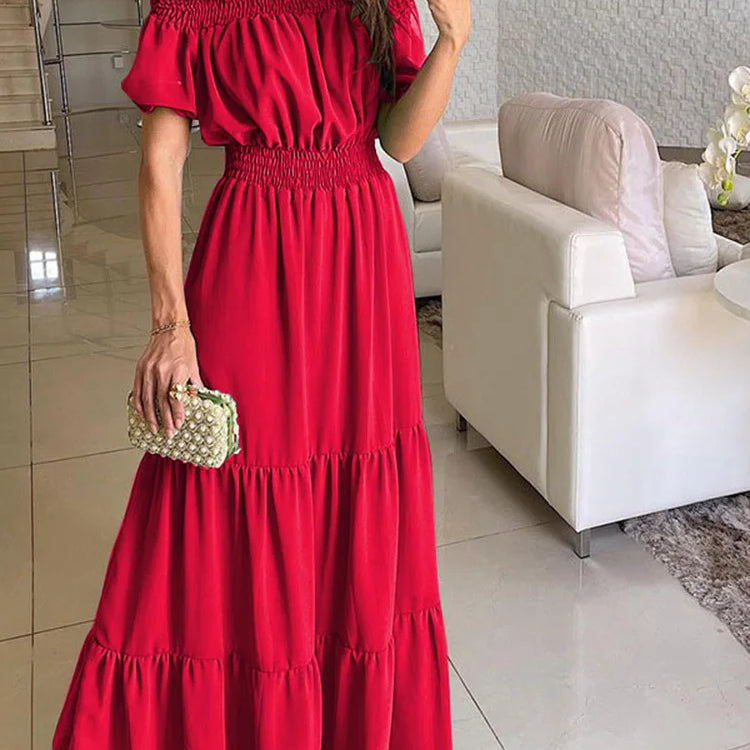 FLONIFY Solid Color Puff Short Sleeve