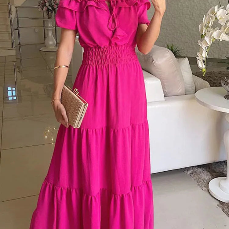 FLONIFY Solid Color Puff Short Sleeve