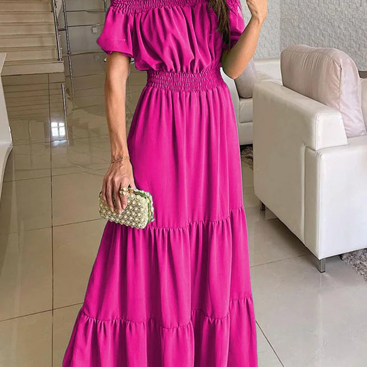 FLONIFY Solid Color Puff Short Sleeve